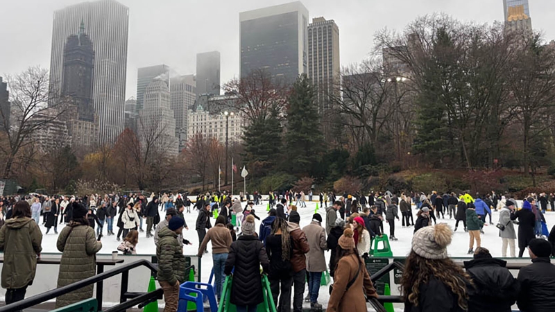 Wollman Park Ice Rink in Central Park, New York, NY