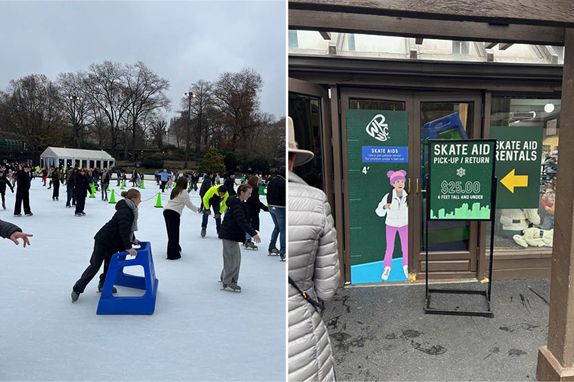 Wollman Park Ice Rink in Central Park, New York, NY